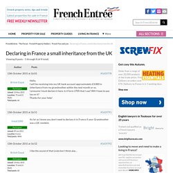 Declaring in France a small inheritance from the UK