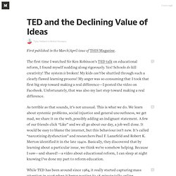 TED and the Declining Value of Ideas — Better Humans