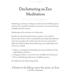 » Decluttering as Zen Meditation