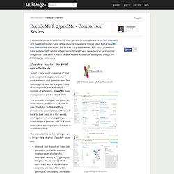 DecodeMe & 23andMe - Comparison Review