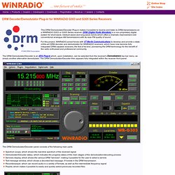 DRM Decoder/Demodulator for G303 and G305 Series