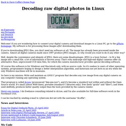 Decoding raw digital photos in Linux