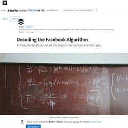 Decoding the Facebook Algorithm – Buffer — Social