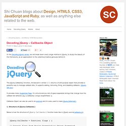 Decoding jQuery – Callbacks Object