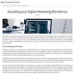 Decoding your Digital Marketing ROI Metrics - Best Creative Ideas