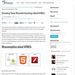Decoding Some Misunderstandings About HTML5