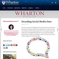 Decoding Social Media Data