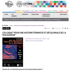 Colloque "Pour une histoire féministe et décoloniale de la philosophie"