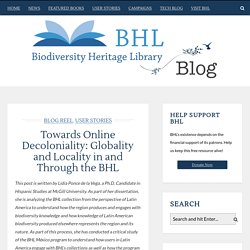 Towards Online Decoloniality: Globality and Locality in and Through the BHL