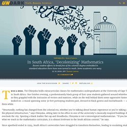 In South Africa, 'Decolonizing' Mathematics