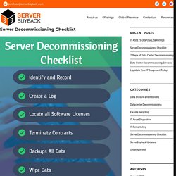 Server Decommissioning Checklist - ITAD Services