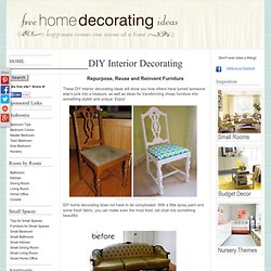 DIY Interior Decorating, DIY Furniture Makeovers