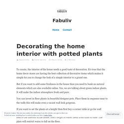 Decorating the home interior with potted plants