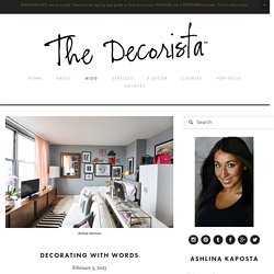 decorating with words — The Decorista