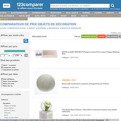 SOLDES Objets de décoration au meilleur prix sur Internet : comparez les prix sur 123comparer avant d'acheter.