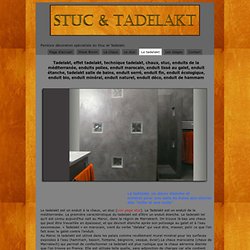 Le tadelakt et le stuc façon tadelakt dans la décoration d'intérieur écologique.