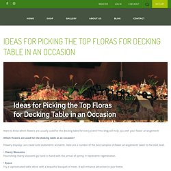 Take Ideas of Table Top Flower Decoration