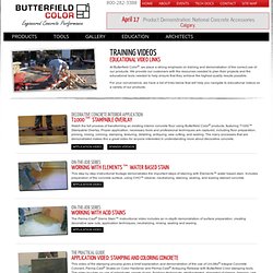 Concrete Training Videos - Decorative Concrete Products - Butterfield Color