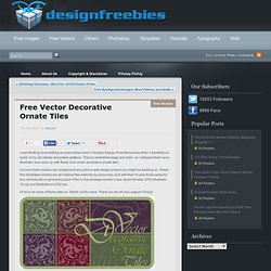 Free Vector Decorative Ornate Tiles