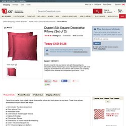 Duponi Silk Square Decorative Pillows (Set of 2