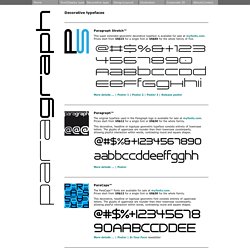 Decorative typefaces