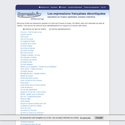 Index des expressions décortiquées sur le dictionnaire des expressions françaises - Expressio par Reverso