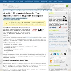 OpenERP, découverte de la version 7 du logiciel open source de gestion d'entreprise par