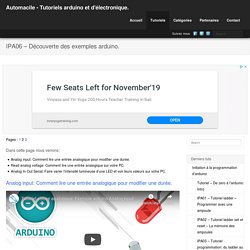 Découverte des exemples arduino
