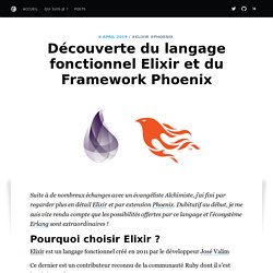 Découverte du langage fonctionnel Elixir et du Framework Phoenix · Julien Rollin