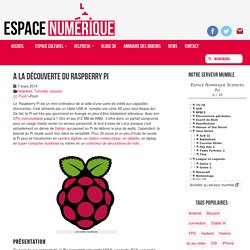 A la Découverte du Raspberry Pi