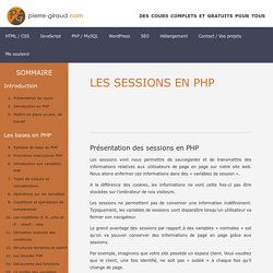 Découverte et utilisation des sessions en PHP