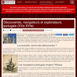 Découvertes, navigateurs et explorateurs portugais (XVe-XVIe)