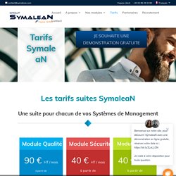 Découvez les tarifs des suites logicielles SymaleaN