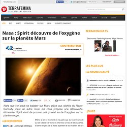 Nasa : Spirit découvre de l'oxygène sur la planète Mars