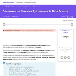 Découvrez les librairies Python pour la Data Science