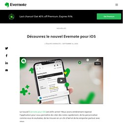 Découvrez le nouvel Evernote pour iOS