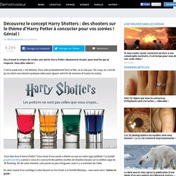 Découvrez le concept Harry Shotters : des shooters sur le thème d'Harry Potter à concocter pour vos soirées ! Génial !