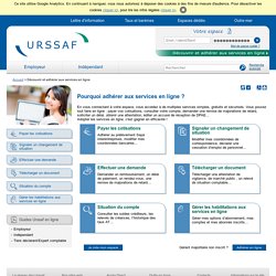 Découvrir et adhérer aux services en ligne - Urssaf.fr