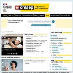 Découvrir les métiers - Onisep