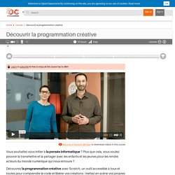 Découvrir la programmation créative