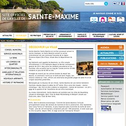 Découvrir la ville - Ville de Sainte-Maxime
