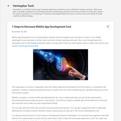 7 Steps to Decrease Mobile App Development Cost
