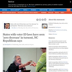 States with voter ID laws have seen 'zero decrease' in turnout, NC Republican says