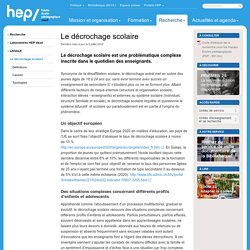Le décrochage scolaire - LASALE - Laboratoires HEP Vaud - Recherche
