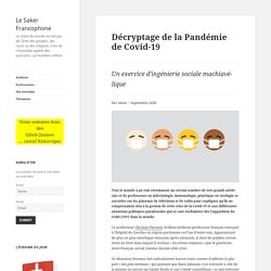 Décryptage de la Pandémie de Covid-19 – Le Saker Francophone