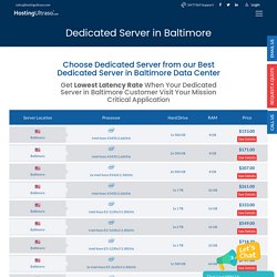 Choose No.1 Dedicated Server in Baltimore By Hosting Ultraso