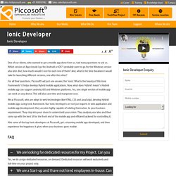 Hire dedicated ionic developers in Chennai, Bangalore,Hyderabad.