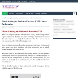 Cloud Hosting vs Dedicated Servers & VPS - Short Explanation - Redbuddy