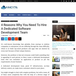 4 Reasons To Hire Dedicated Software Development Team
