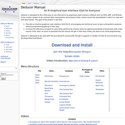 A GUI for R - Deducer Manual